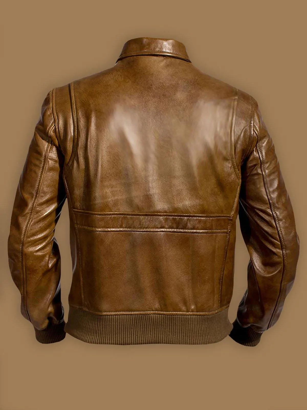 Classic Men's Traditional Brown Leather Jacket