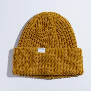 Coal Eddie Recycled Knit Cuff Beanie - Mustard