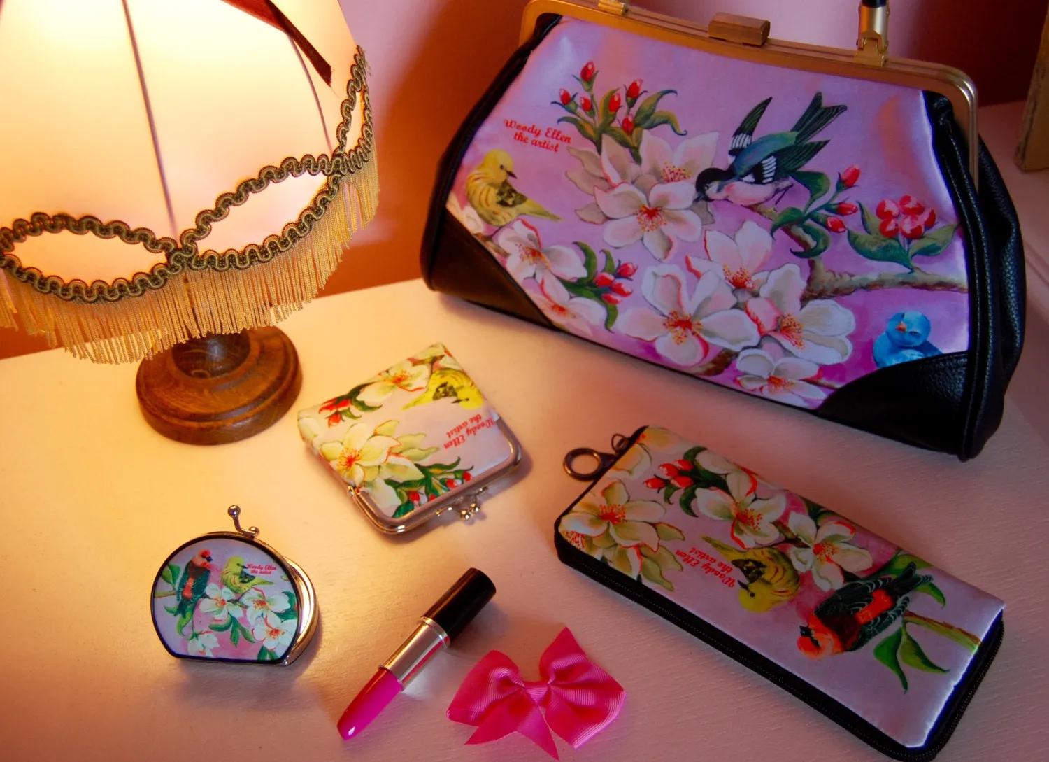 Coin purse, retro purse, Bloom