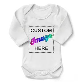 [Custom Image] Organic Baby Bodysuit (White / Long Sleeve)