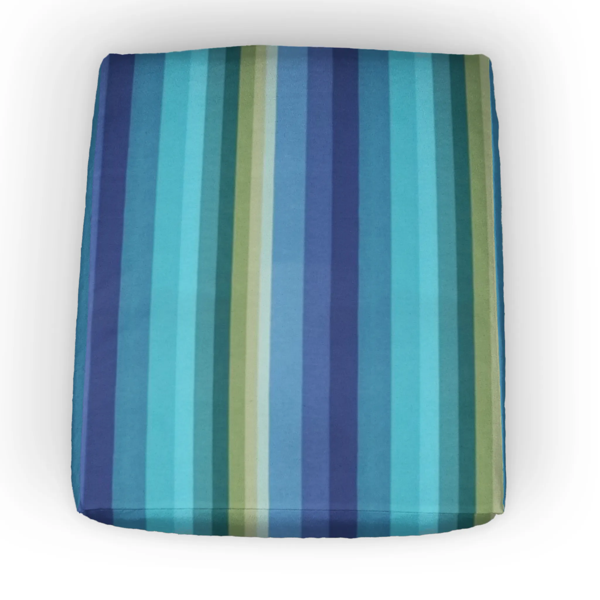 Custom Water Resistant Elastic Fitted & Protective Cushion Cover - Summer Islip Stripes