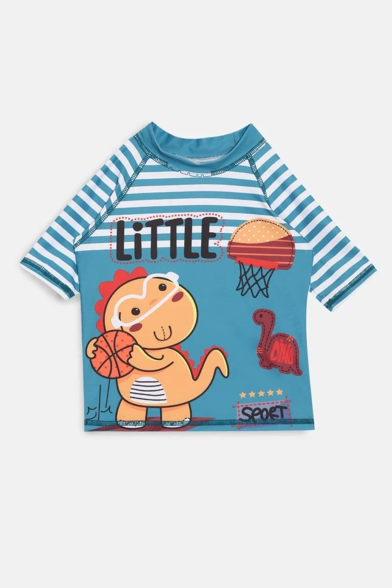 Dino Dribble Boys T-shirt And Short Swim Set