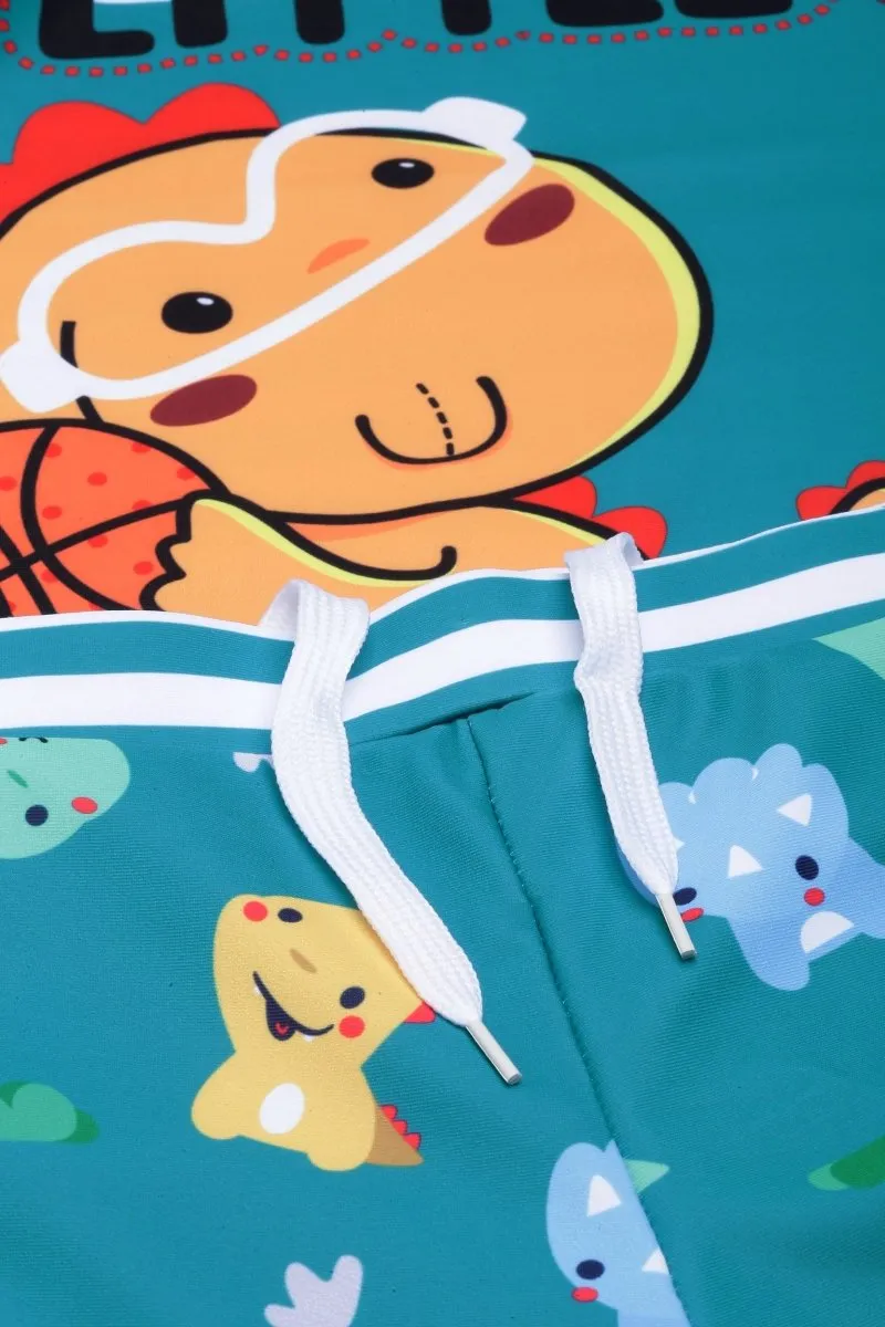 Dino Dribble Boys T-shirt And Short Swim Set