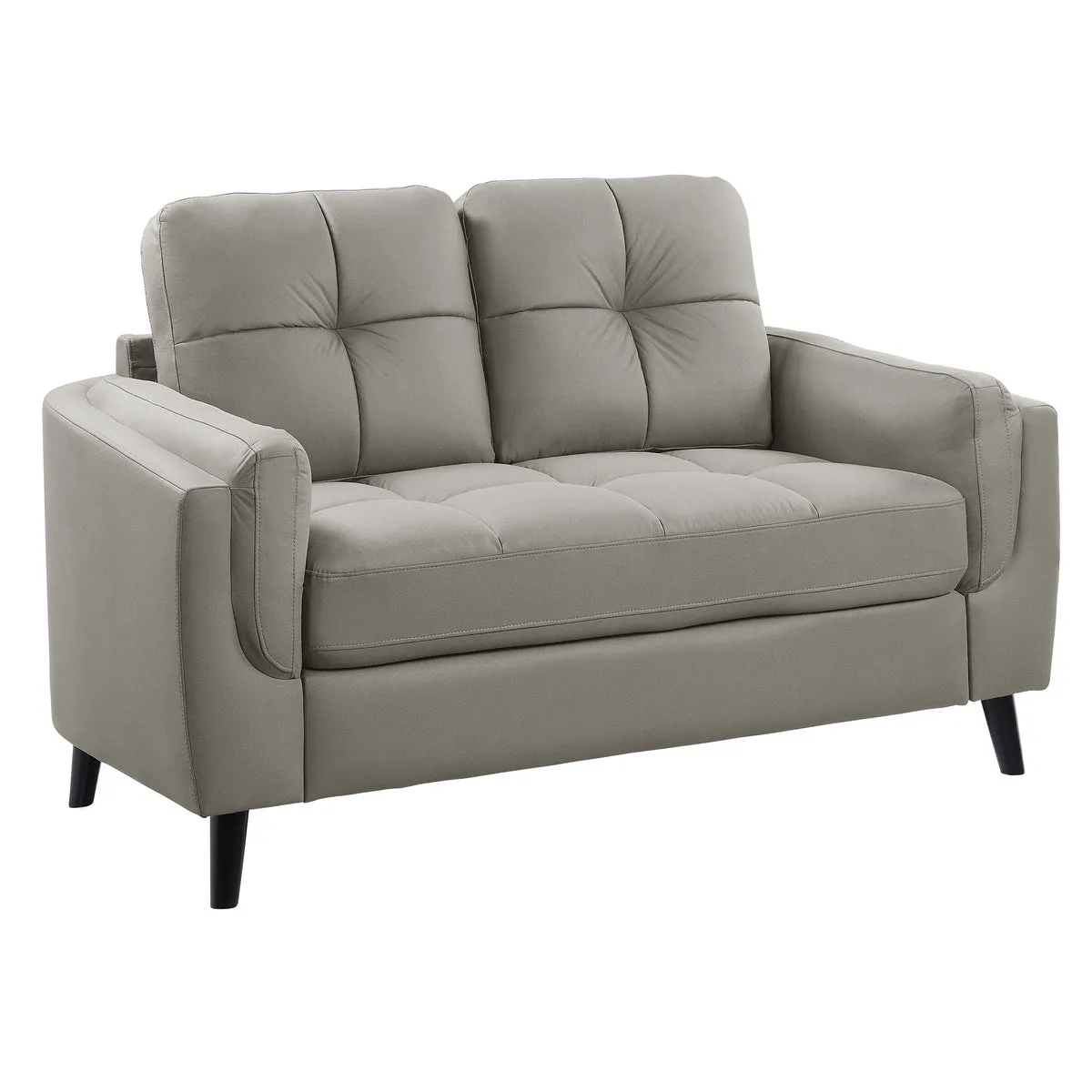 Dorelle Collection Loveseat Taupe Micro-Fiber