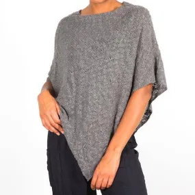 Double Knit Poncho - Grey, Bali