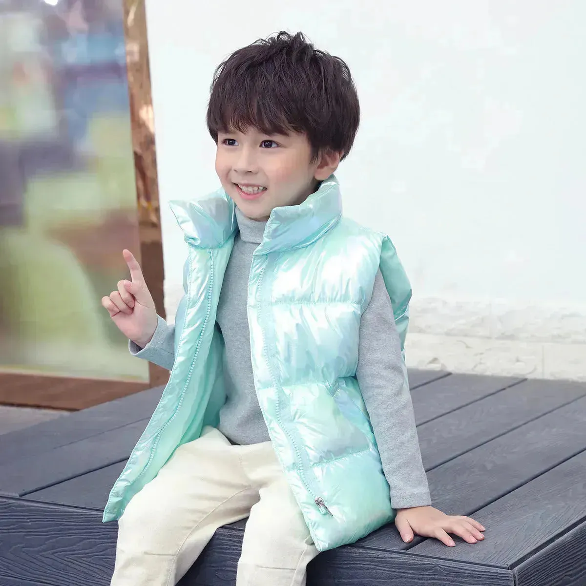 Down Cotton Vest Autumn And Winter Waistcoat Winter Clothing Children Sleeveless Puffer jacket