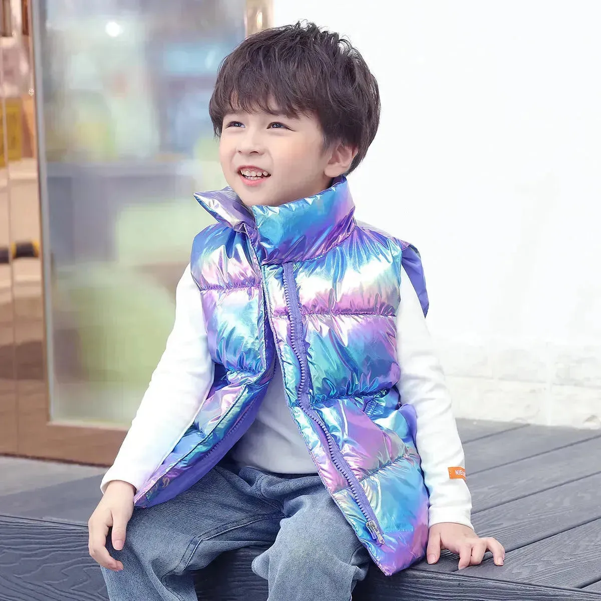 Down Cotton Vest Autumn And Winter Waistcoat Winter Clothing Children Sleeveless Puffer jacket