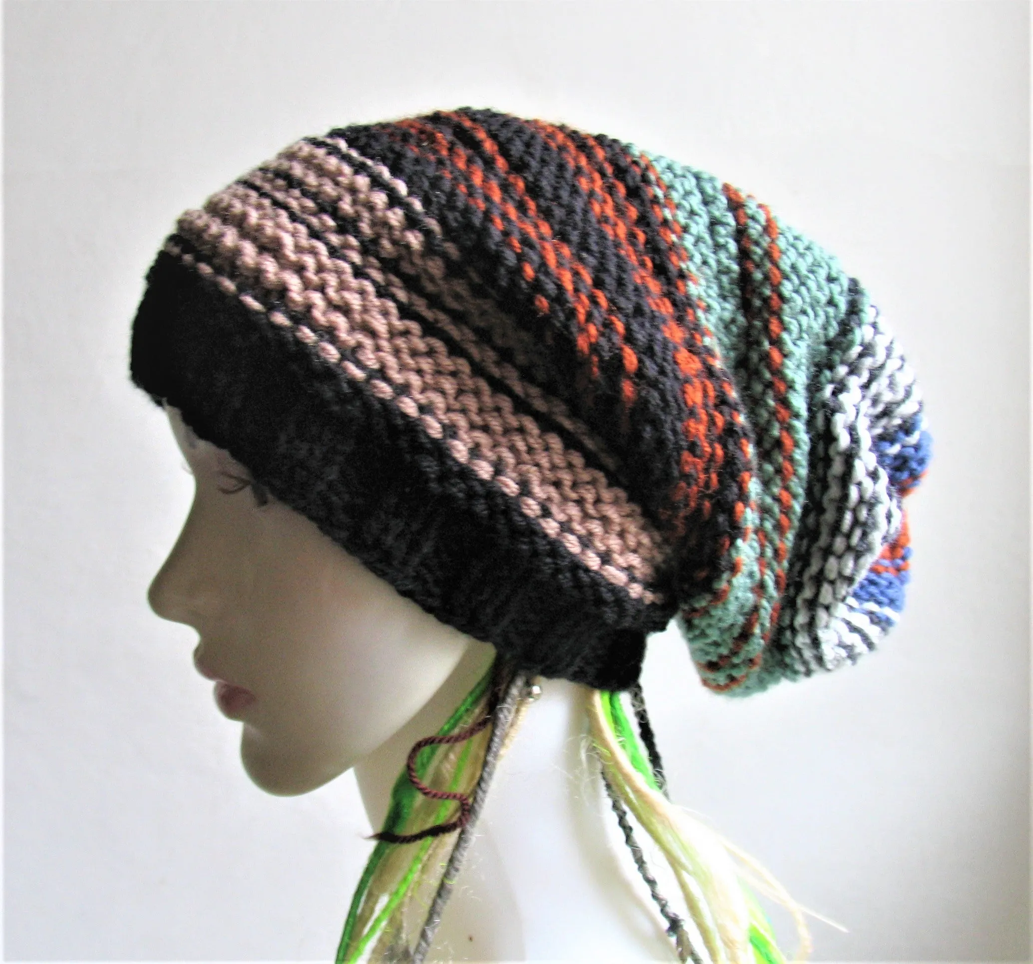 Dreads Long Tube Hat Beanie Dreadlock Sock Oversized Slouchy Unisex