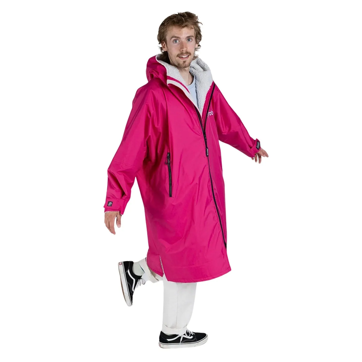 Dryrobe Advance Long Sleeve Drying & Changing Robe - Pink/Light Grey