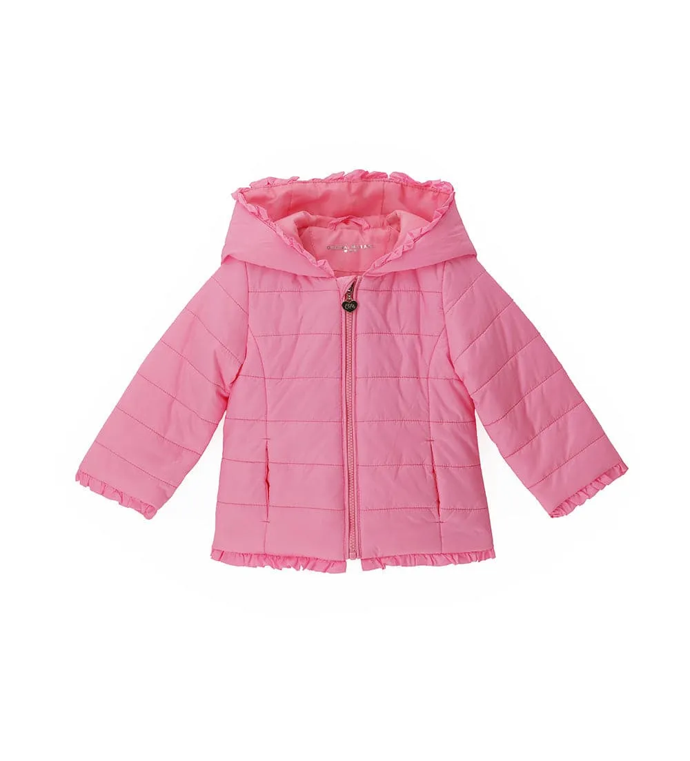 FASHIONABLY LITE PUFFER JACKET IN CANDY PINK