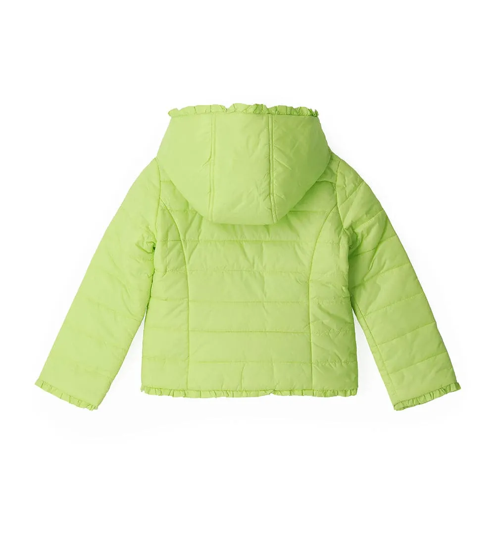 FASHIONABLY LITE PUFFER JACKET IN GREEN