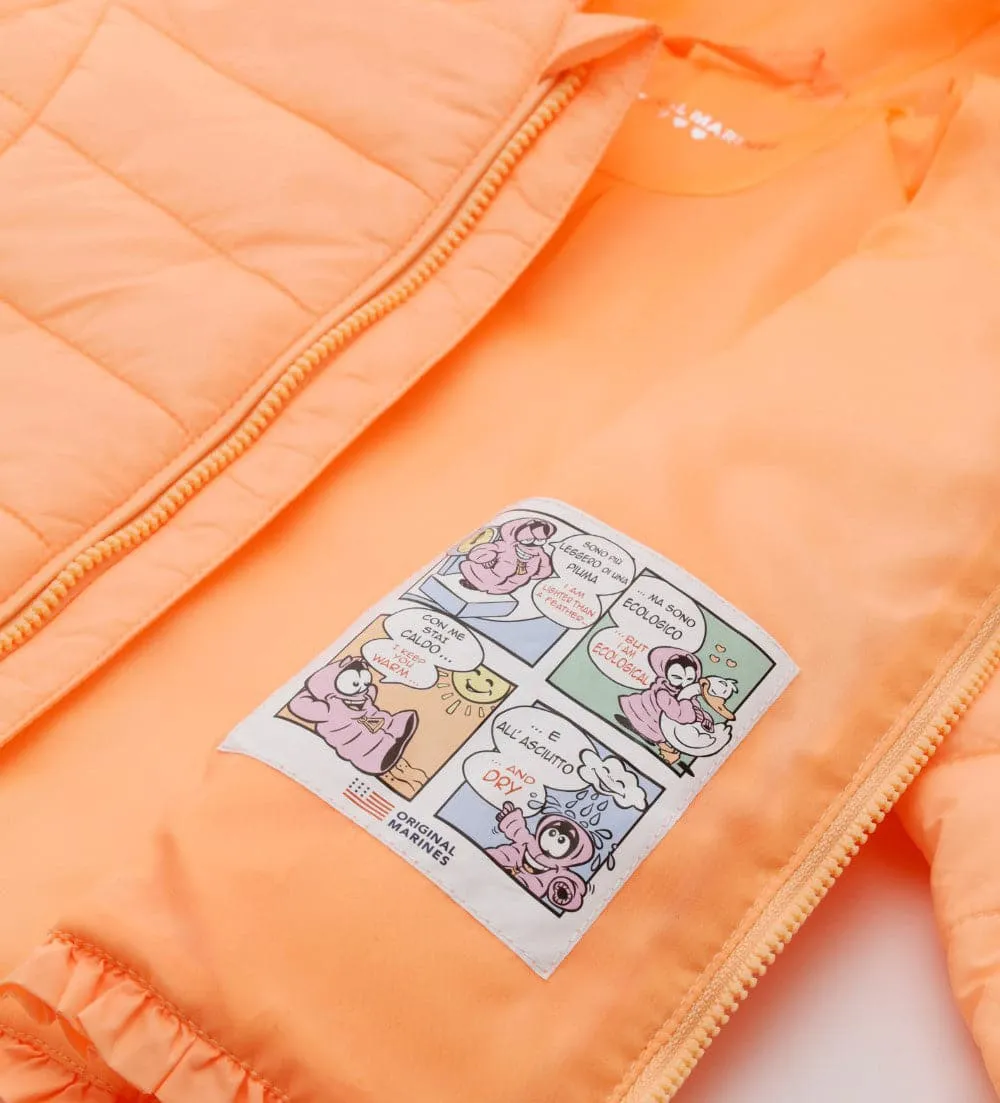 FASHIONABLY LITE PUFFER JACKET IN ORANGE