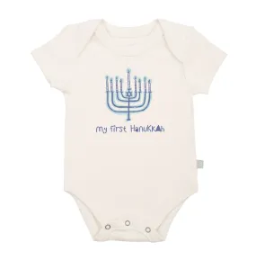 finn and emma graphic bodysuit - first hanukkah