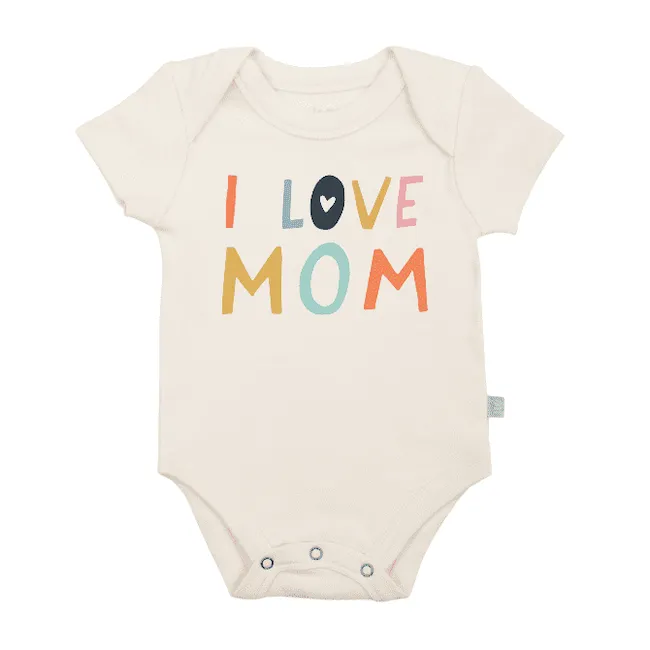 finn and emma graphic bodysuit - i love mom