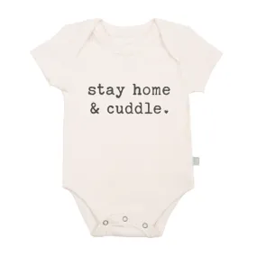 finn and emma graphic bodysuit - stay home & cuddle