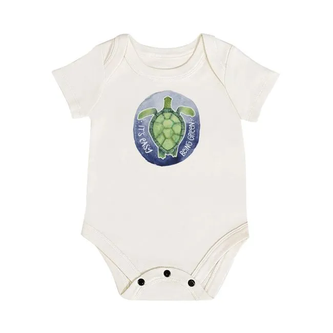 finn and emma graphic bodysuit - turtle easy being green