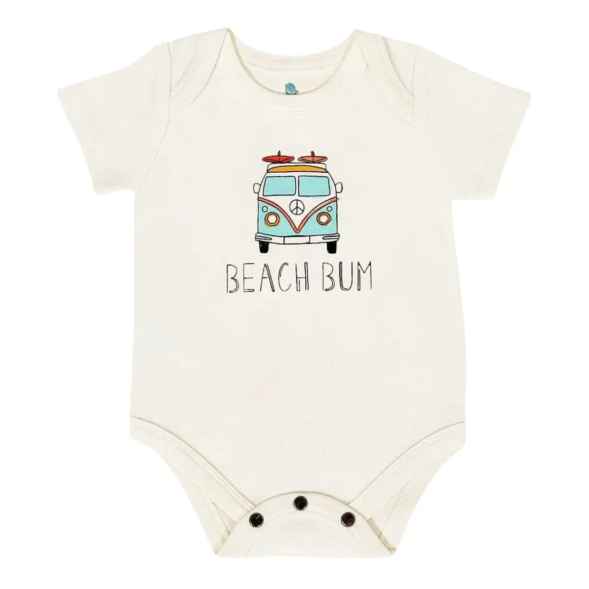 Finn and Emma Organic Short Sleeve Bodysuit - Beach Bum