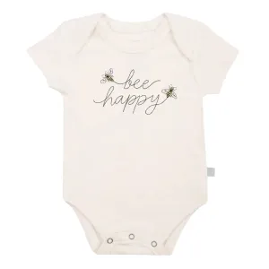 Finn and Emma Organic Short Sleeve Bodysuit - Bee Happy