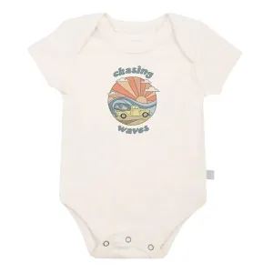 Finn and Emma Organic Short Sleeve Bodysuit - Chasing Waves