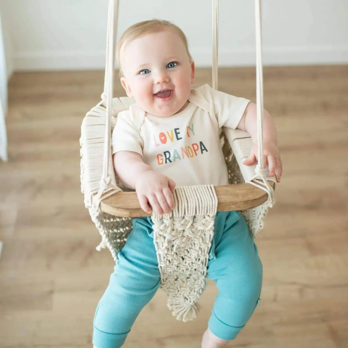 Finn and Emma Organic Short Sleeve Bodysuit - Love Grandpa