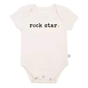 Finn and Emma Organic Short Sleeve Bodysuit - Rock Star