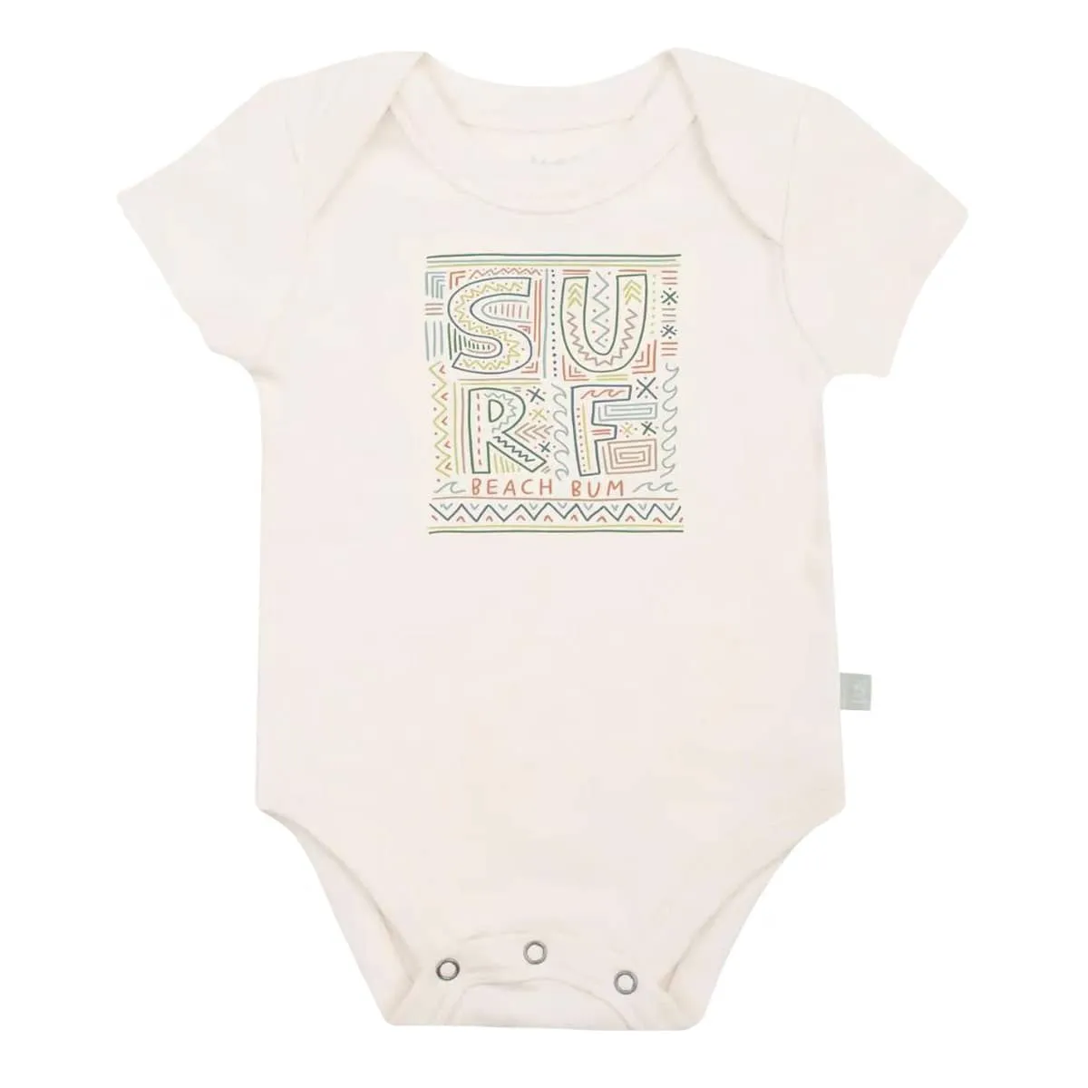 Finn and Emma Organic Short Sleeve Bodysuit - Surf