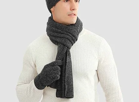 FitVille Knitted Hat and Scarf Set