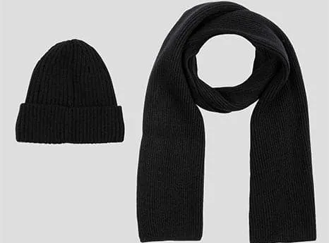 FitVille Knitted Hat and Scarf Set