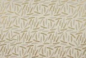 Florentine Print Feathers Gold Grey