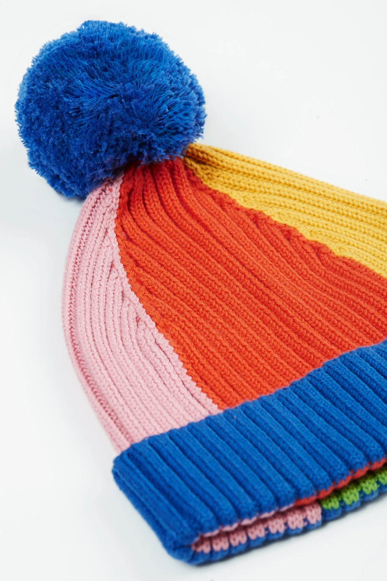 Frugi Rainbow Rib Bobble Hat