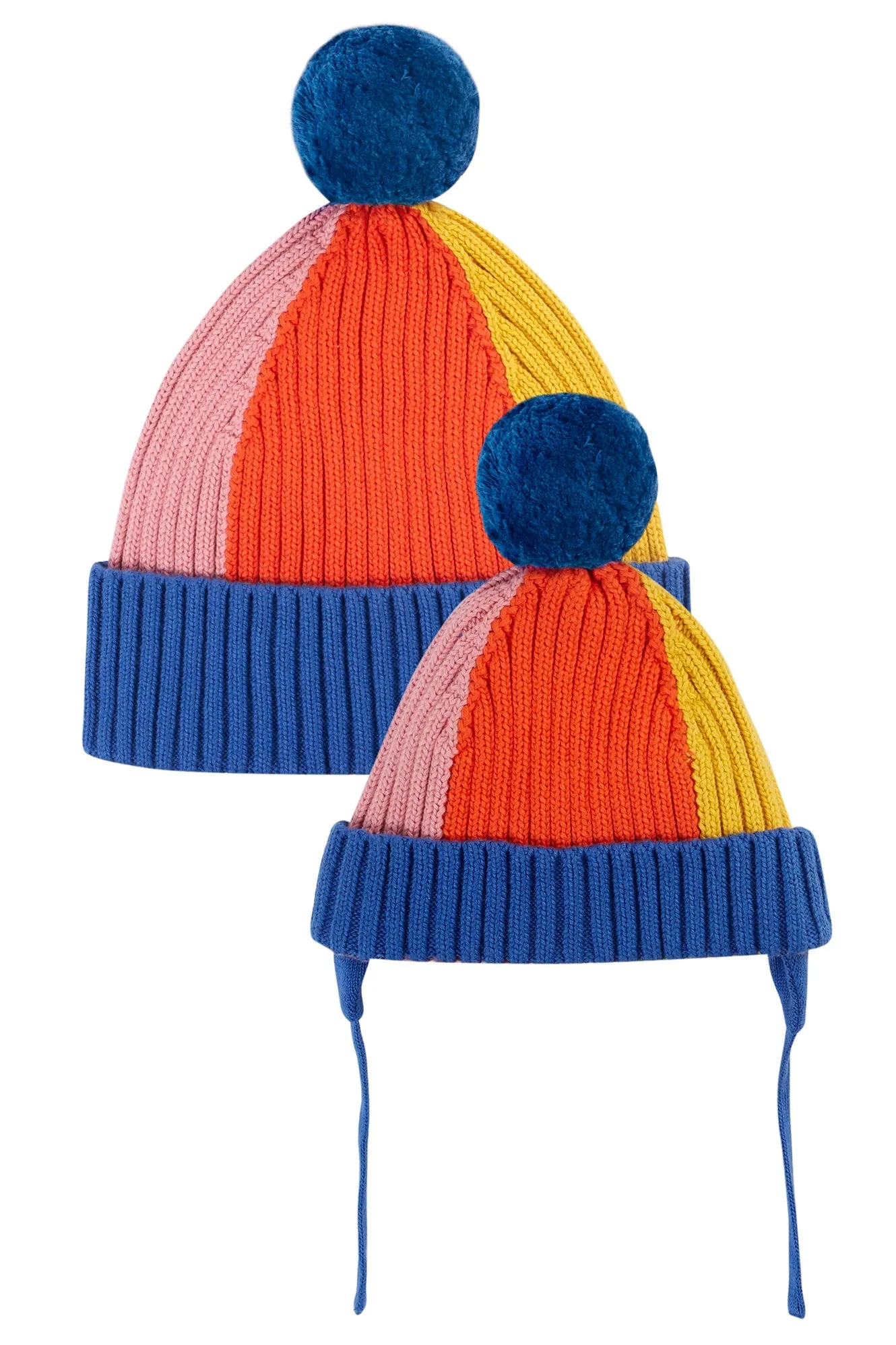 Frugi Rainbow Rib Bobble Hat