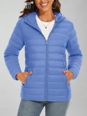 Full Zip Up Hooded Puffer Jacket | Glaciera