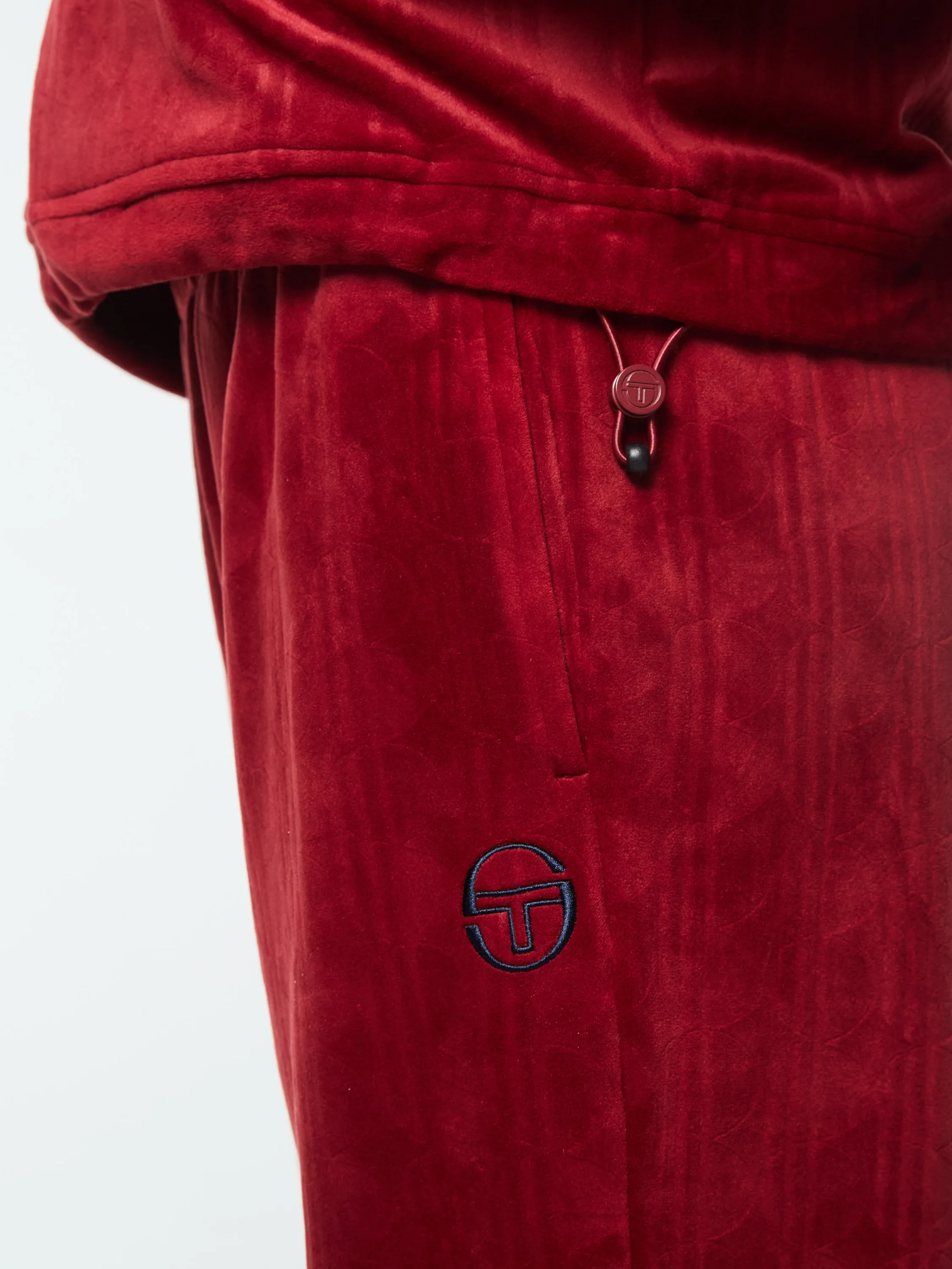 Gabrisa Velour Track Jacket- Sun Dried Tomato