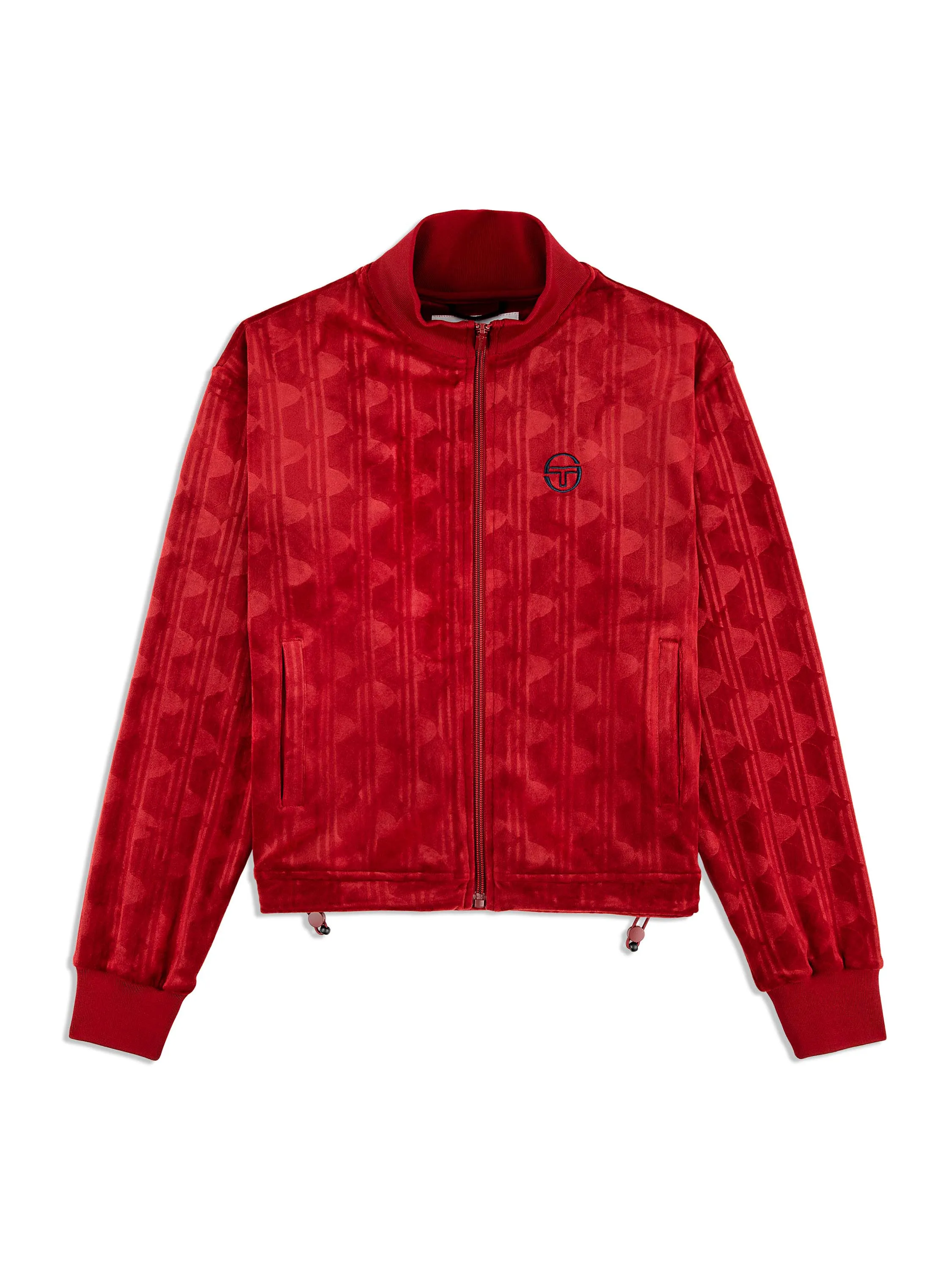 Gabrisa Velour Track Jacket- Sun Dried Tomato