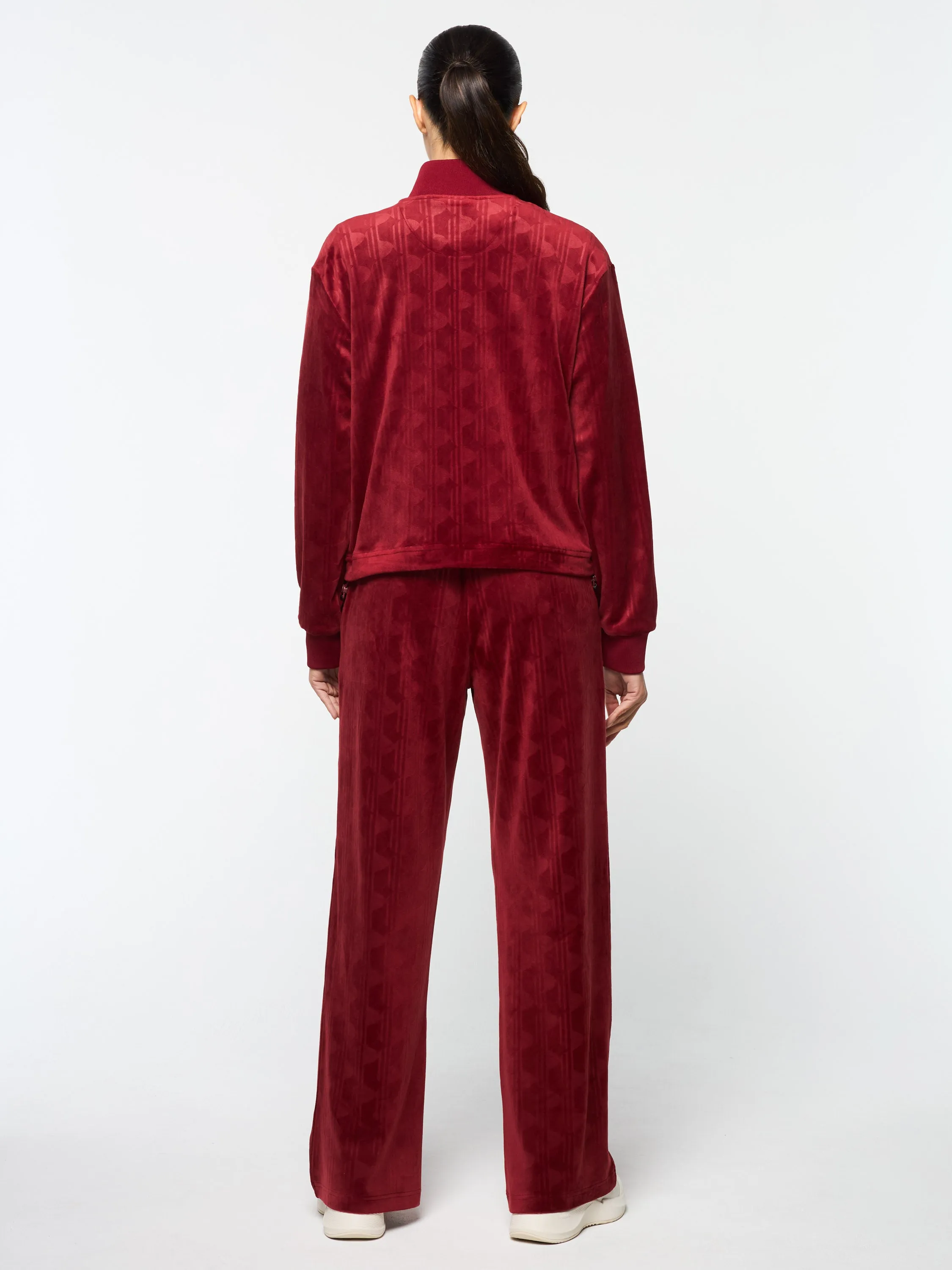 Gabrisa Velour Track Jacket- Sun Dried Tomato