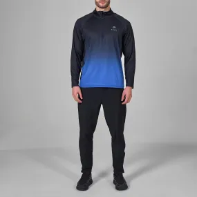 Gradient 1/4 Zip - Black/Cobalt