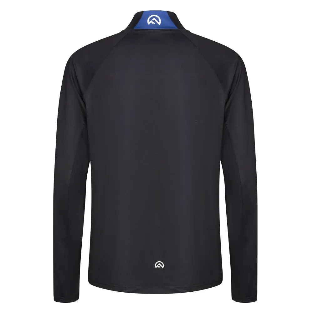 Gradient 1/4 Zip - Black/Cobalt