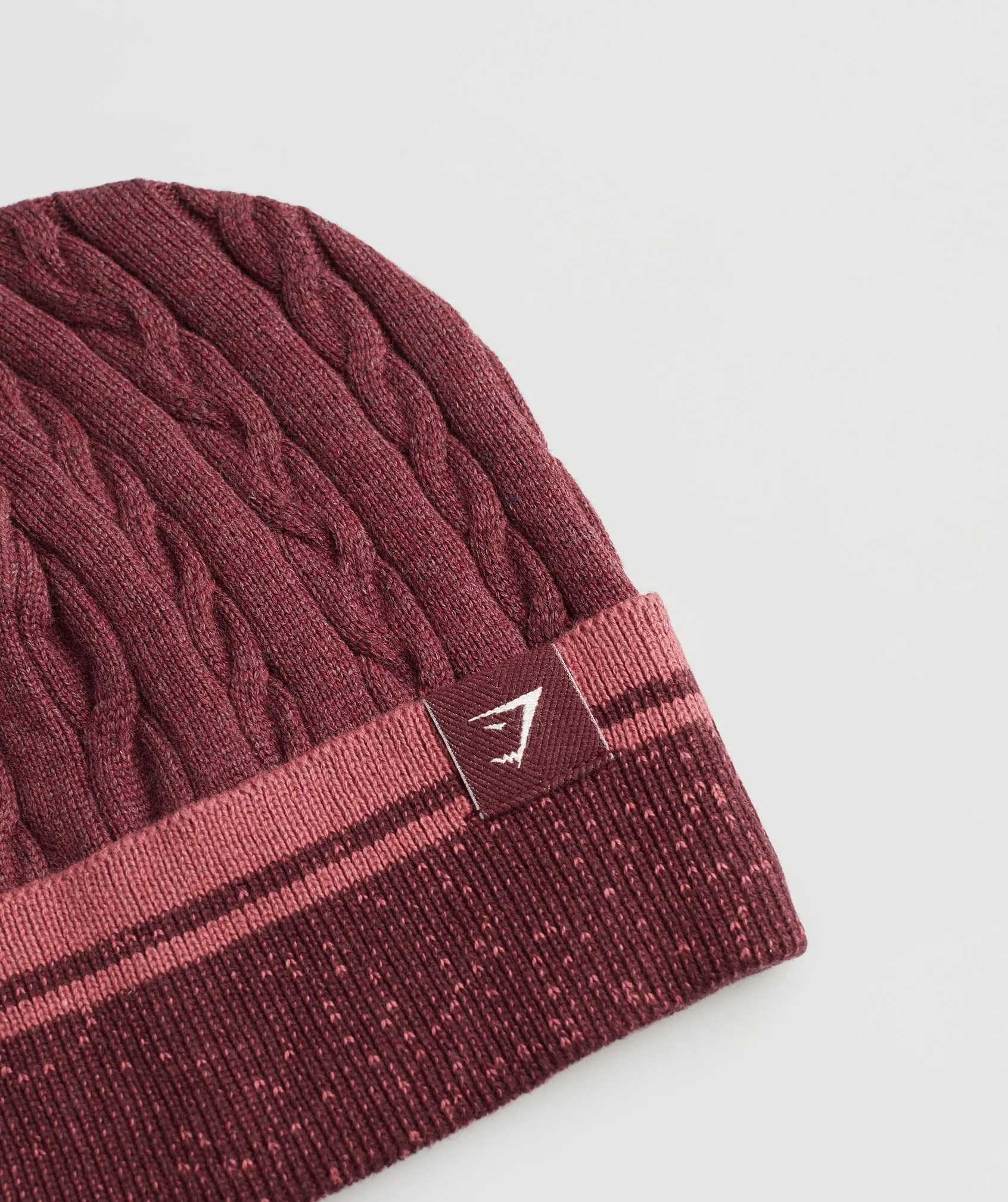 Gymshark Cable Beanie - Rich Maroon