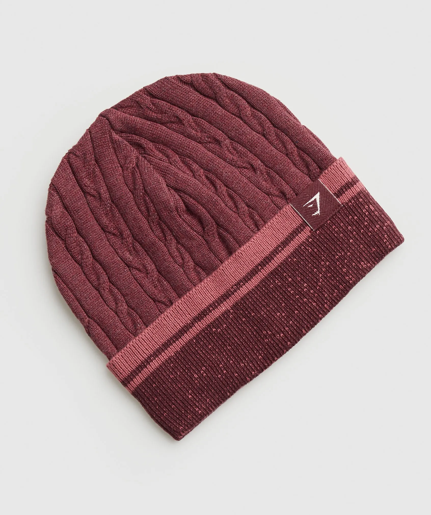 Gymshark Cable Beanie - Rich Maroon