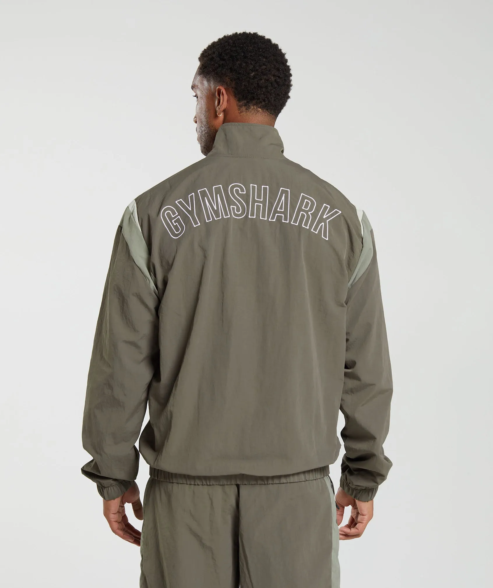 Gymshark Retro Track Jacket - Brown/Linen Brown/Stone Brown