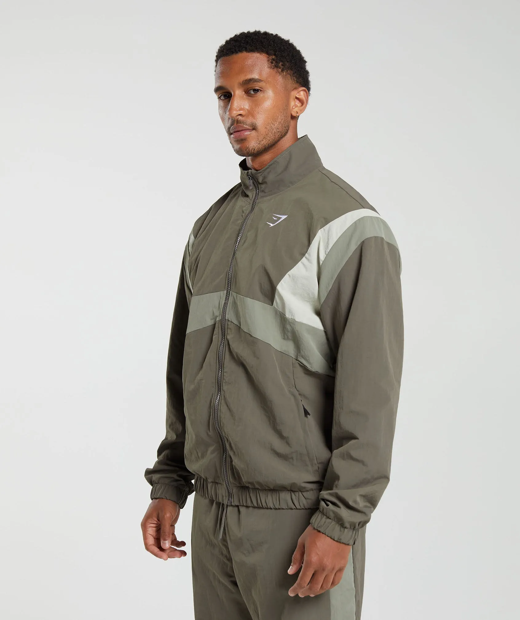 Gymshark Retro Track Jacket - Brown/Linen Brown/Stone Brown