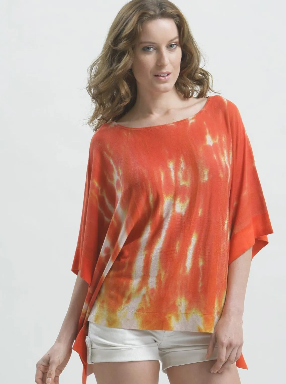 Hand Painted Square Poncho Tee