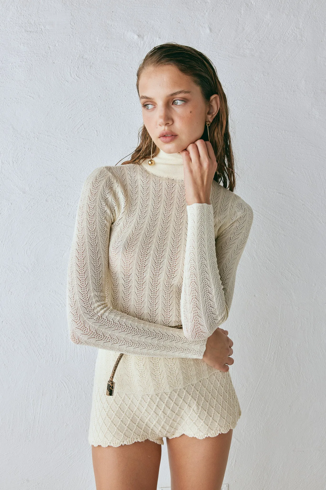 Harriet Knit Skivvy Cream