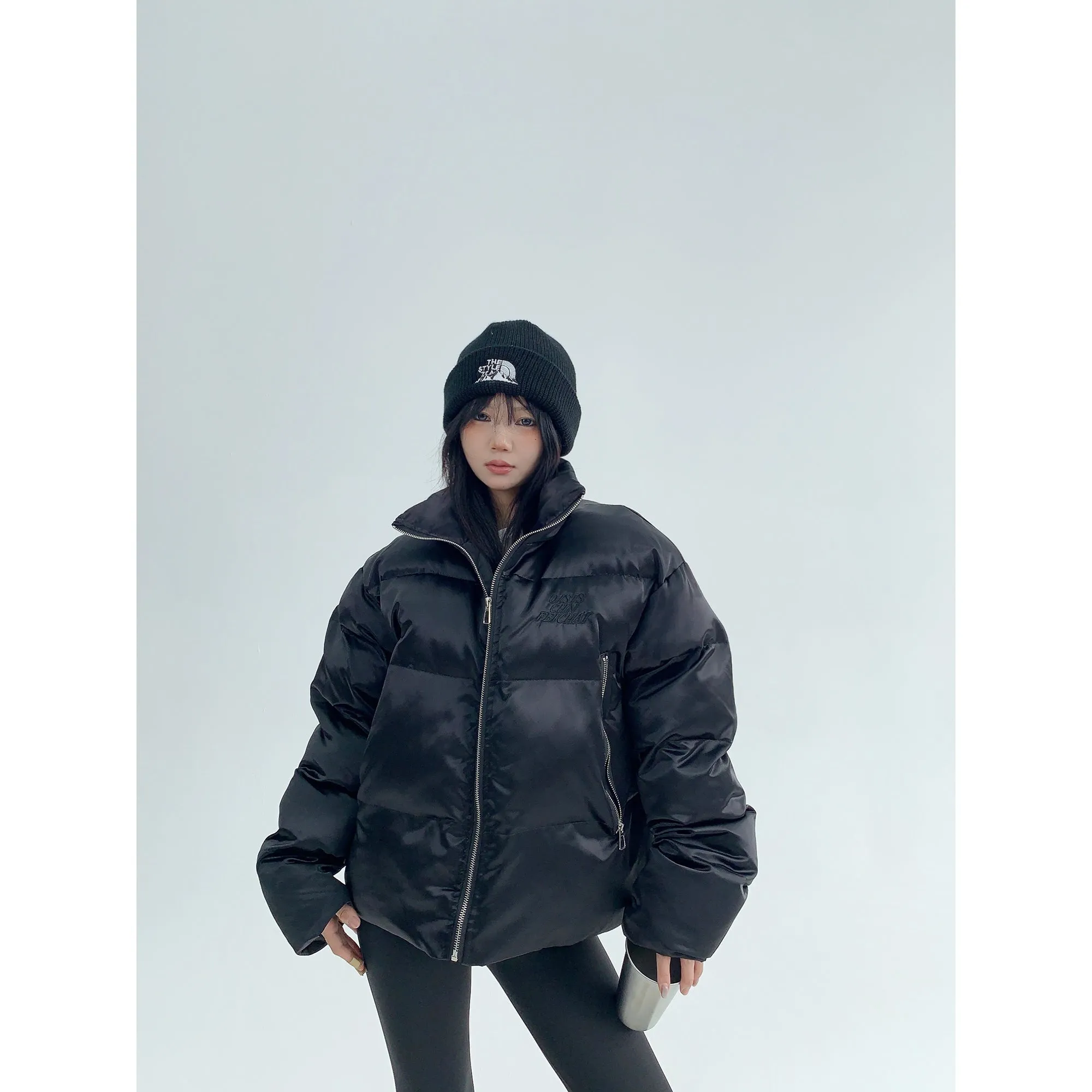 High Collar Quilted Puffer Jacket