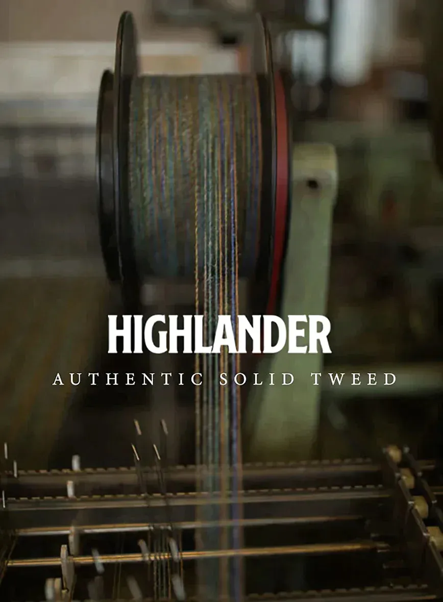 Highlander Heavy Wine Bedford Tweed GQ Overcoat