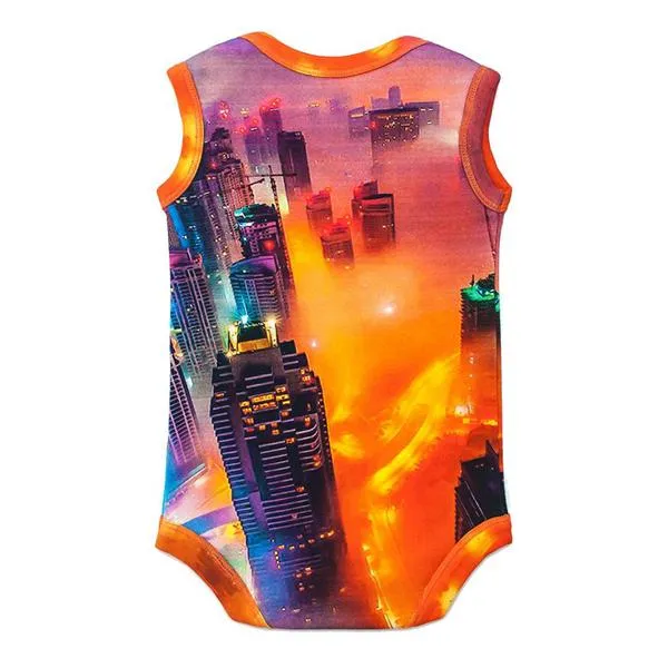 Inchworm Alley Organic Sleeveless Bodysuit - Dubai Fog