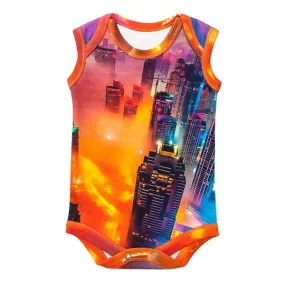 Inchworm Alley Organic Sleeveless Bodysuit - Dubai Fog