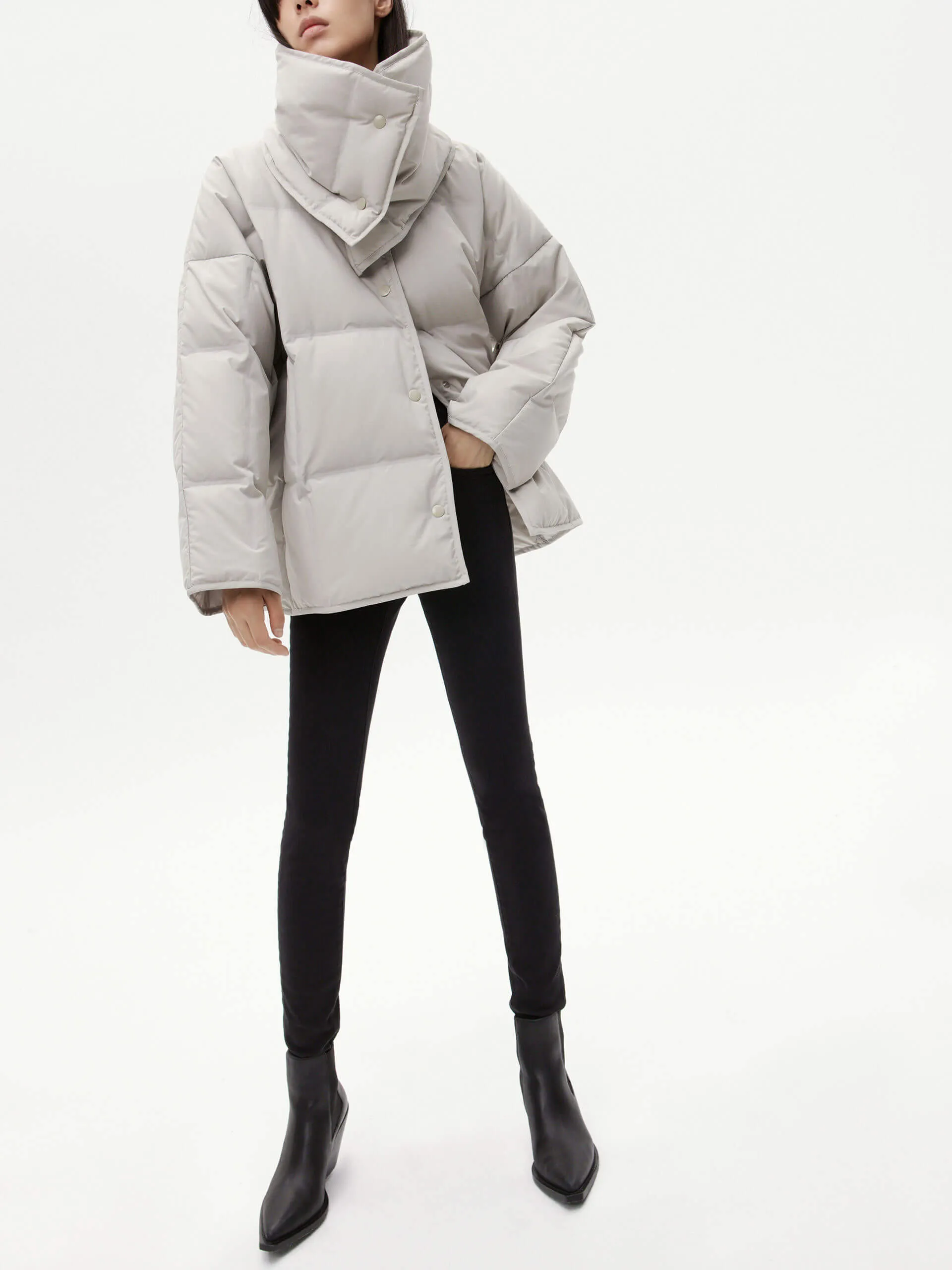 Include Scarf Puffer Coat