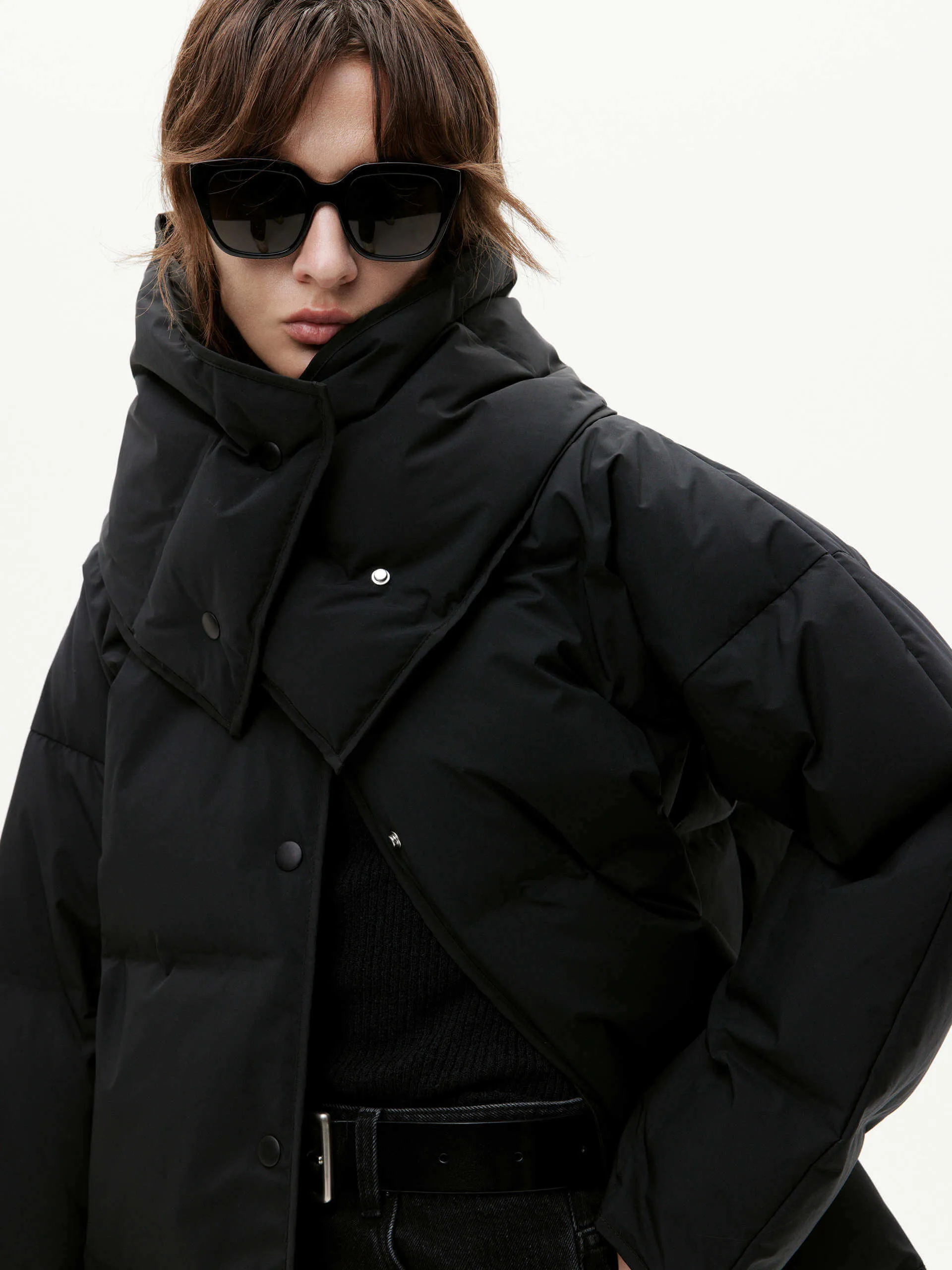 Include Scarf Puffer Coat