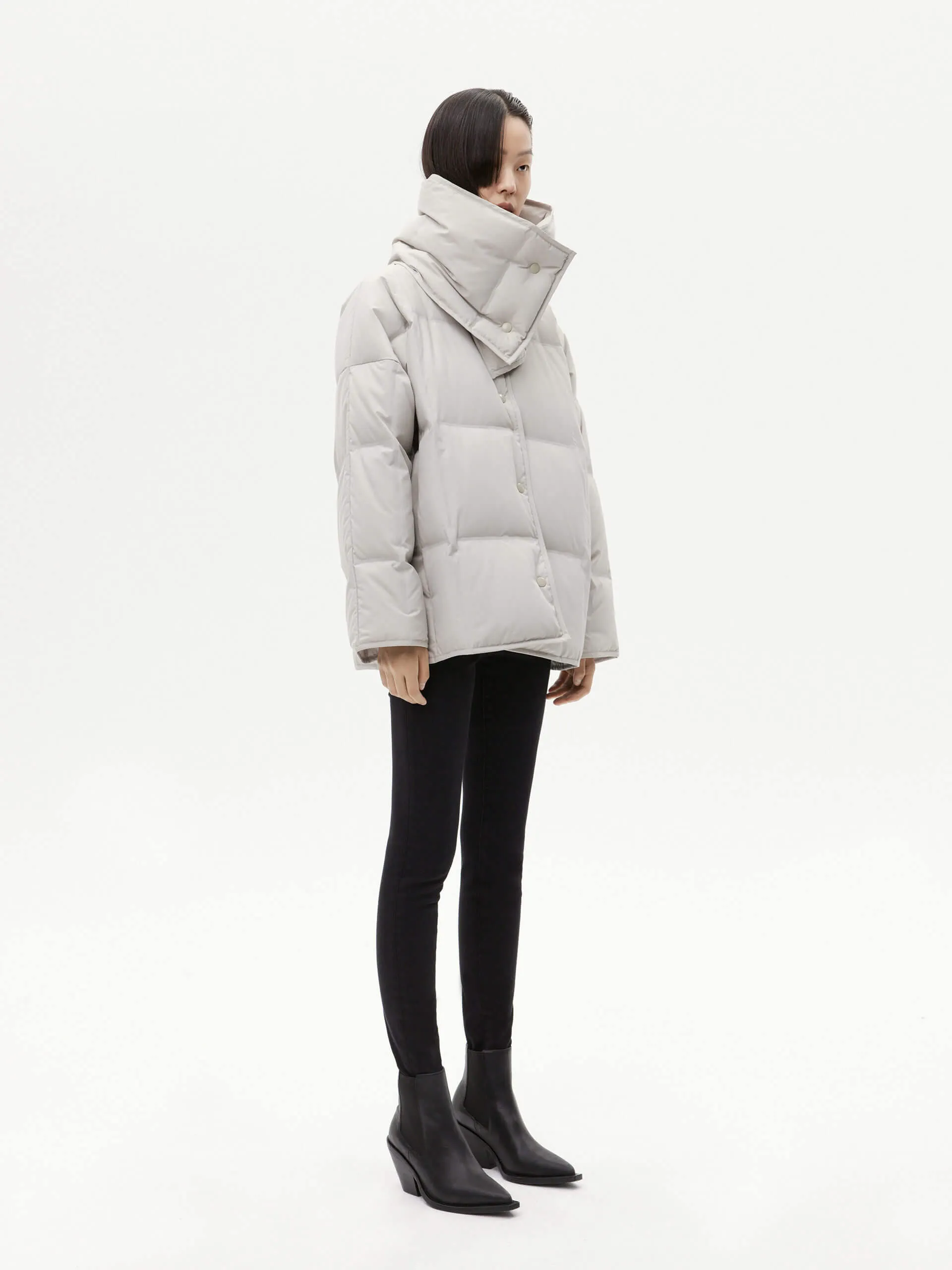 Include Scarf Puffer Coat